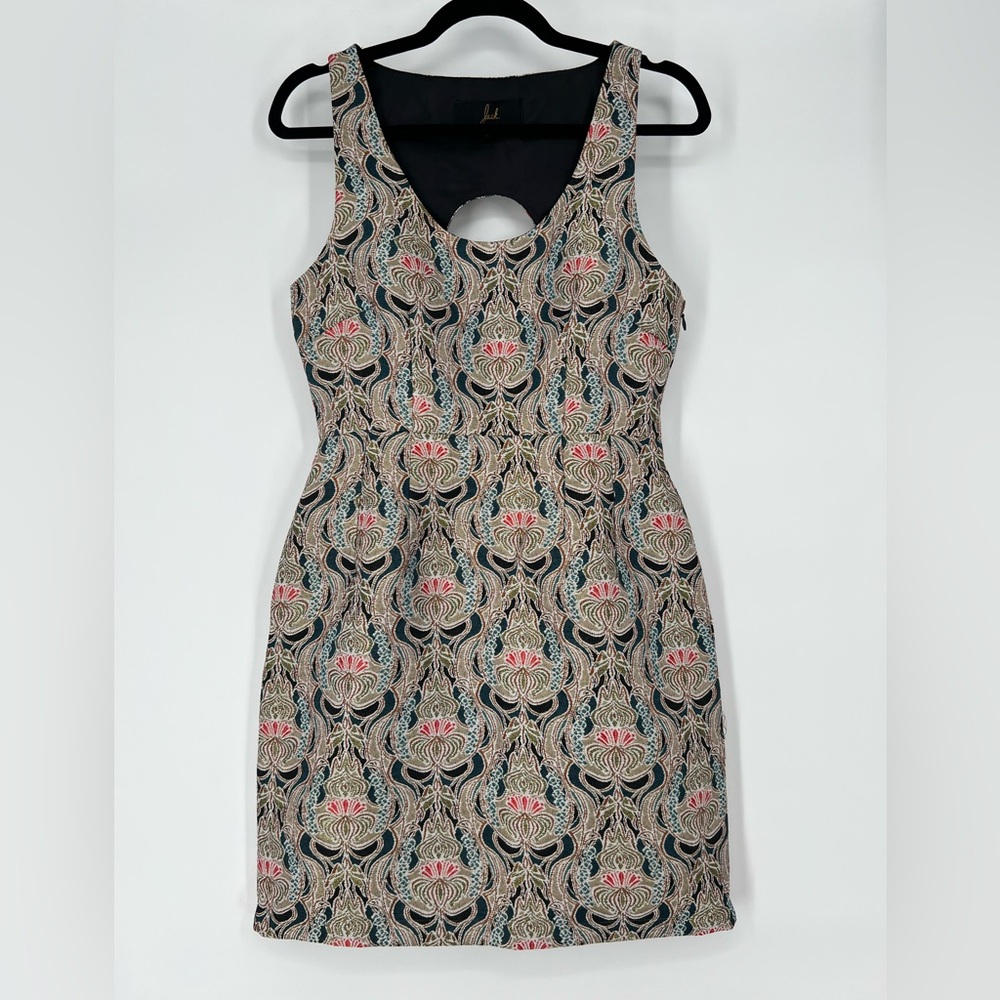 JACK CARLA JACQUARD‎ DRESS PEEK A BOO BACK W/LEFT SIZE ZIPPER, FULLY LINED